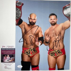 AEW Cash Wheeler & Dax Harwood Signed FTR 11x14 Photo B WWE Revival JSA COA