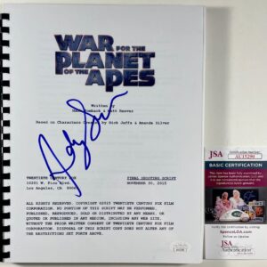 Andy Serkis Signed War For The Planet Of The Apes Full Movie Script JSA COA