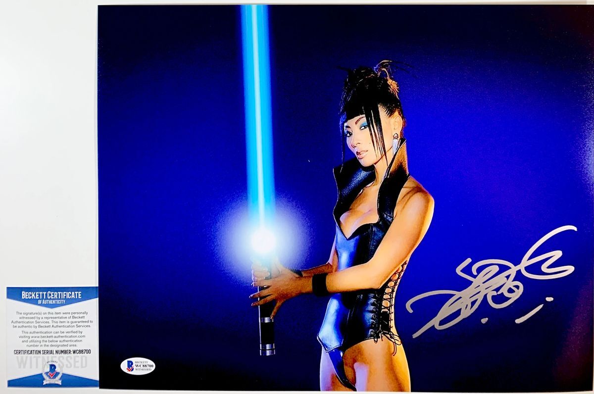 Bai Ling Signed Star Wars Episode III 11x14 Photo B Autograph Playboy BAS COA