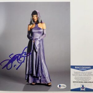 Bai Ling Signed Star Wars Seantor Bana Breemu 8x10 Photo A Autograph BAS COA