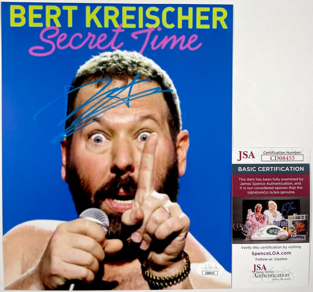 Bert Kreischer Signed Secret Time 8x10 Photo Autograph The Machine JSA COA