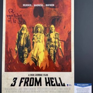 Bill Moseley Signed 3 From Hell 11x17 Poster Autograph Otis Driftwood BAS COA
