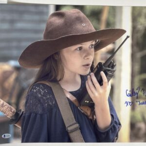 Cailey Fleming Signed The Walking Dead Judith Grimes 16x20 Photo F BAS COA