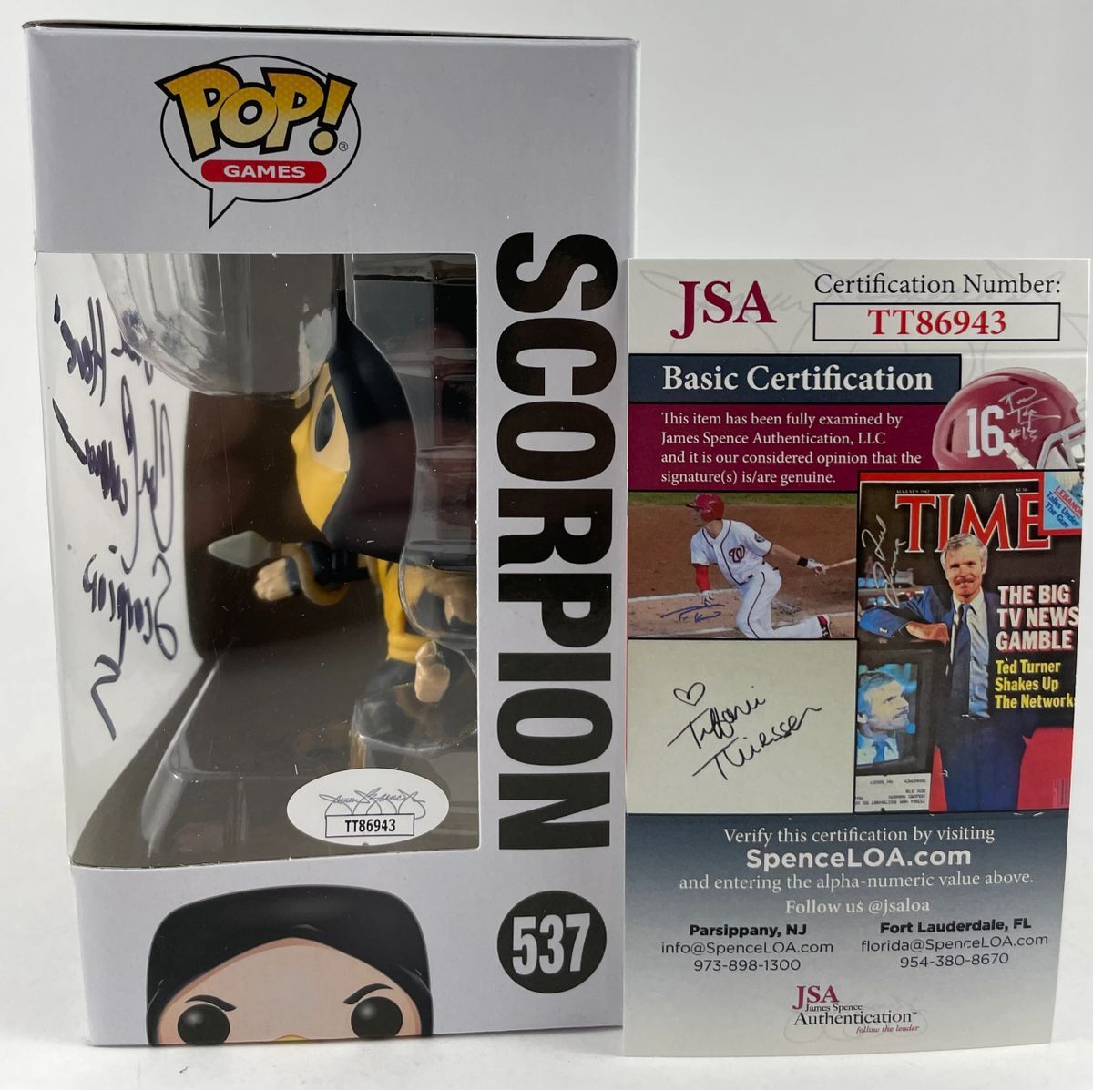 Chris Casamassa Signed Mortal Kombat Scorpion Funko POP! Autograph JSA COA - Image 2