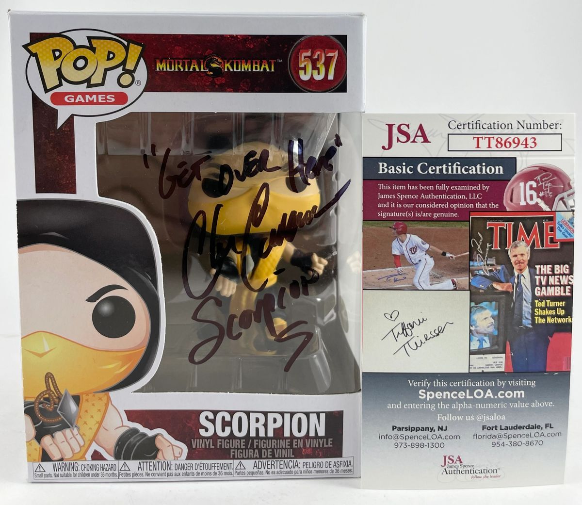 Chris Casamassa Signed Mortal Kombat Scorpion Funko POP! Autograph JSA COA
