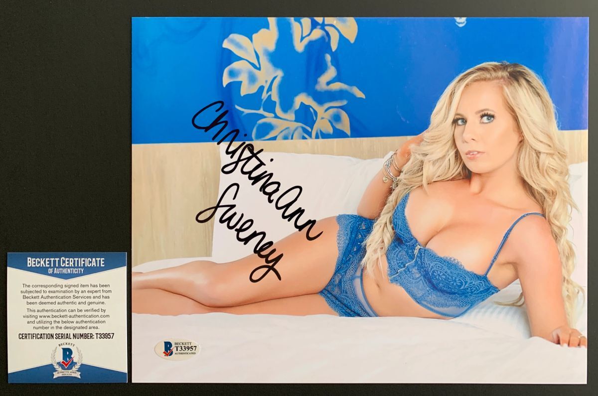 Christina Ann Sweney Signed 8x10 Photo B Autograph Sexy Bikini Model BAS COA