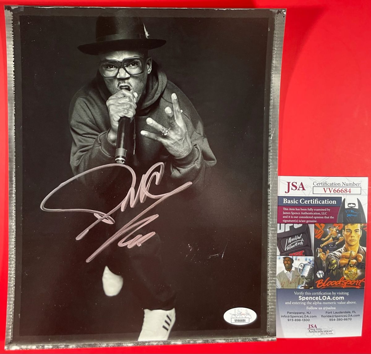 Darryl McDaniels Signed Run-DMC 8x10 Photo F Autograph Hip Hop DMC JSA COA