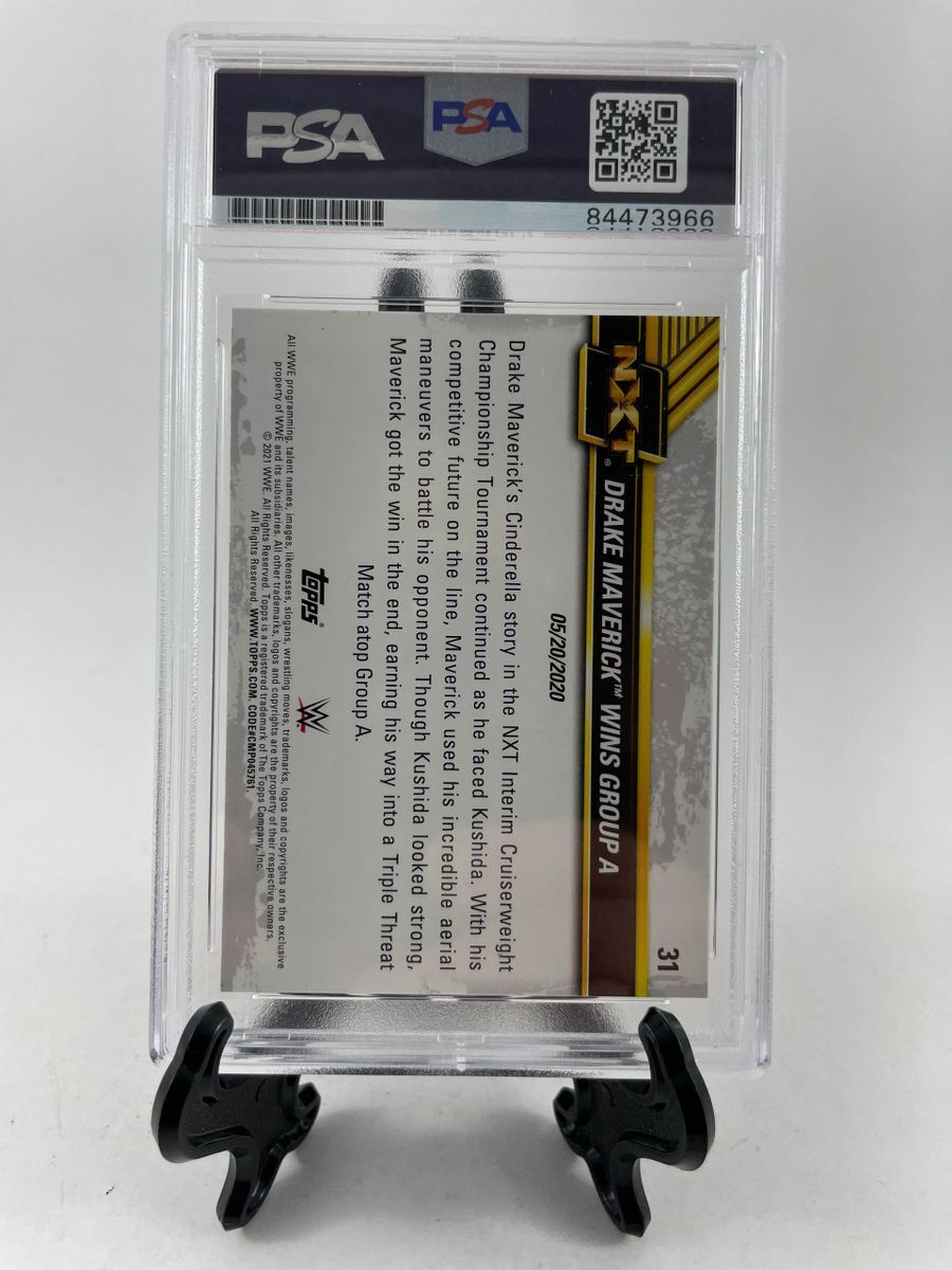 Drake Maverick Signed 2021 Topps WWE NXT Trading Card #31 PSA DNA Slabbed - Image 2