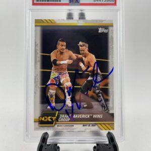 Drake Maverick Signed 2021 Topps WWE NXT Trading Card #31 PSA DNA Slabbed