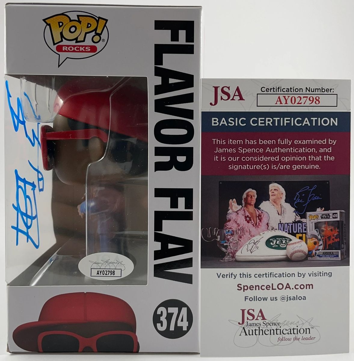 Flavor Flav Signed Funko POP! Vinyl #374 A Autograph Public Enemy JSA COA - Image 2