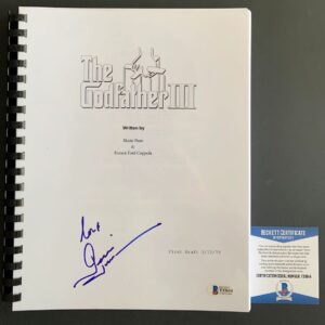 George Hamilton Signed The Godfather Part III Movie Script Autograph BAS COA