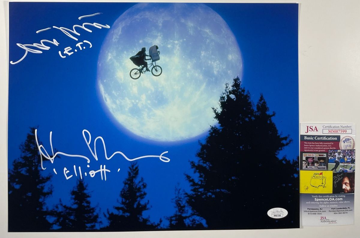 Henry Thomas & Matthew DeMeritt Signed E.T. 11x14 Photo F Autograph JSA COA