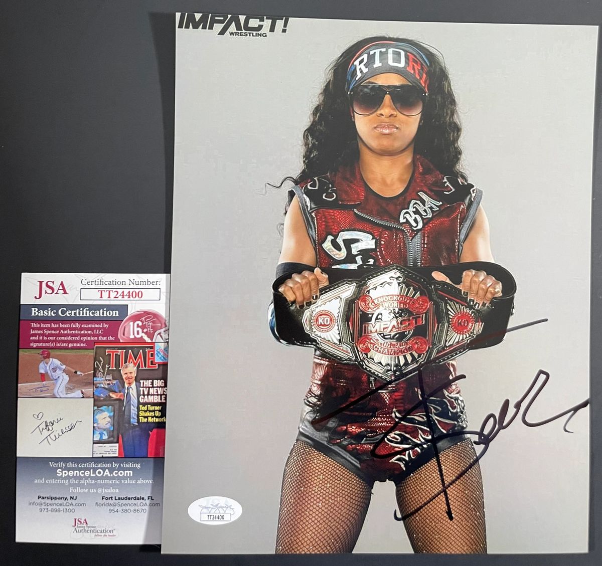 IMPACT Wrestling Knockout Tasha Steelz Signed 8x10 Photo B Autograph JSA COA