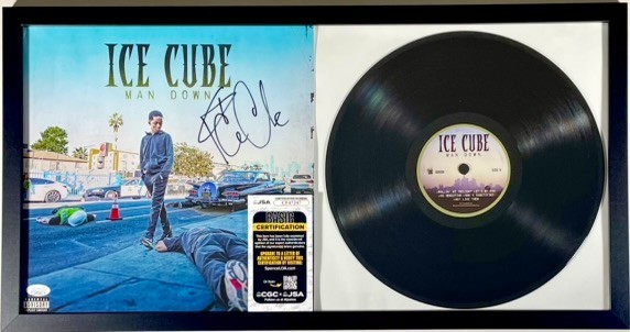 Ice Cube Signed Man Down Vinyl LP Framed Record Display Autograph NWA JSA COA - Image 2
