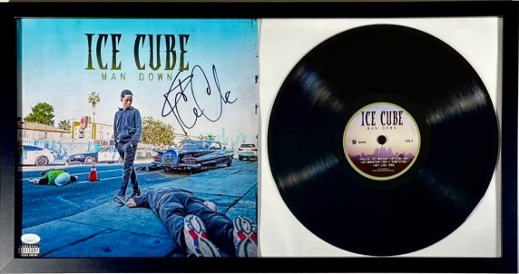 Ice Cube Signed Man Down Vinyl LP Framed Record Display Autograph NWA JSA COA