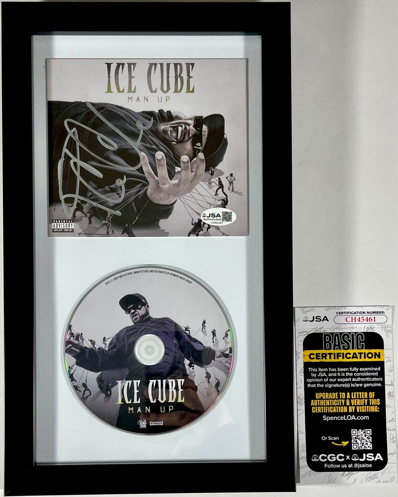Ice Cube Signed Man Up CD Framed Matted Display Authentic Autograph NWA JSA COA