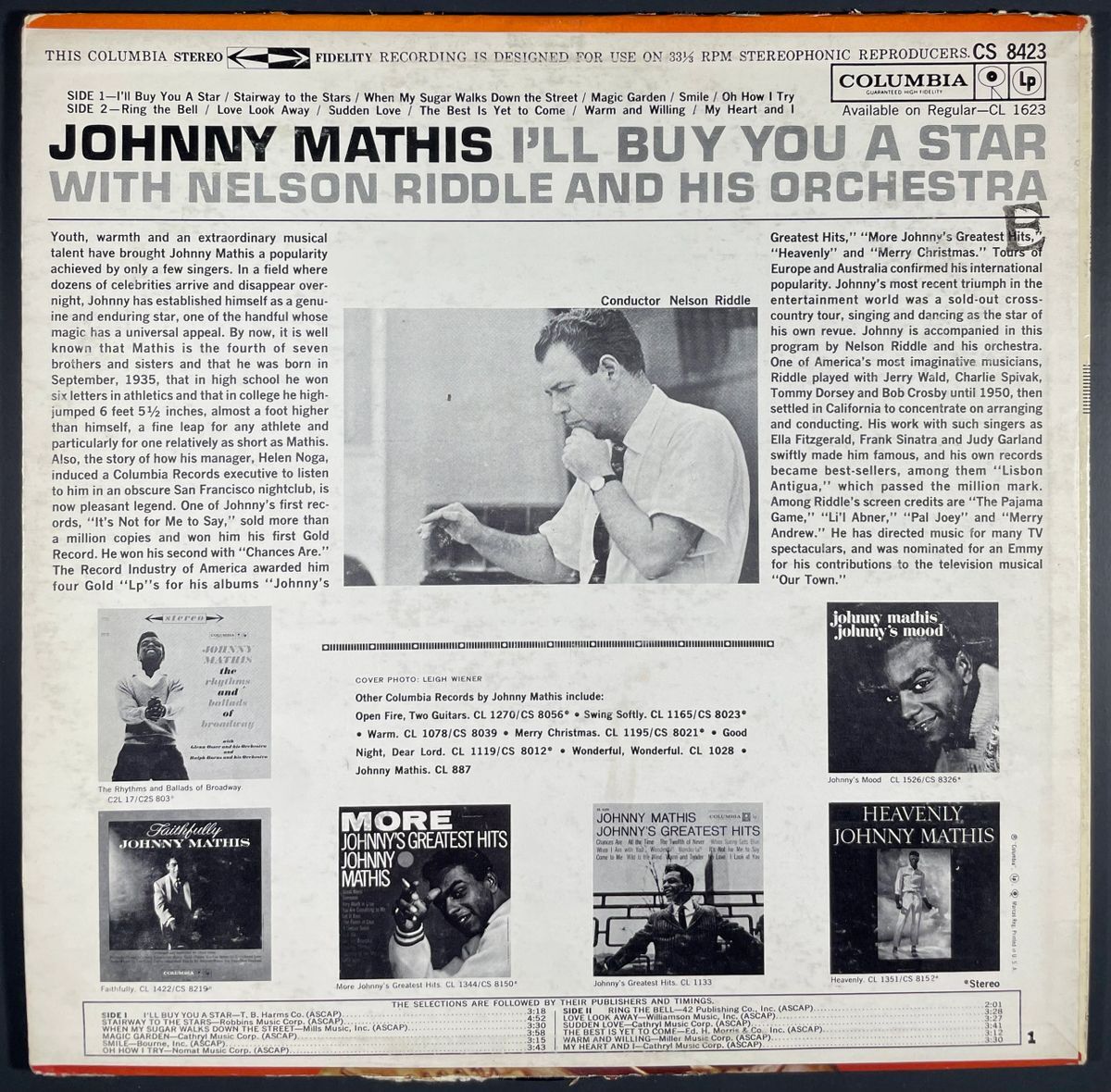 Johnny Mathis Signed I'll Buy You A Star Vinyl Record LP Autograph JSA COA - Image 2