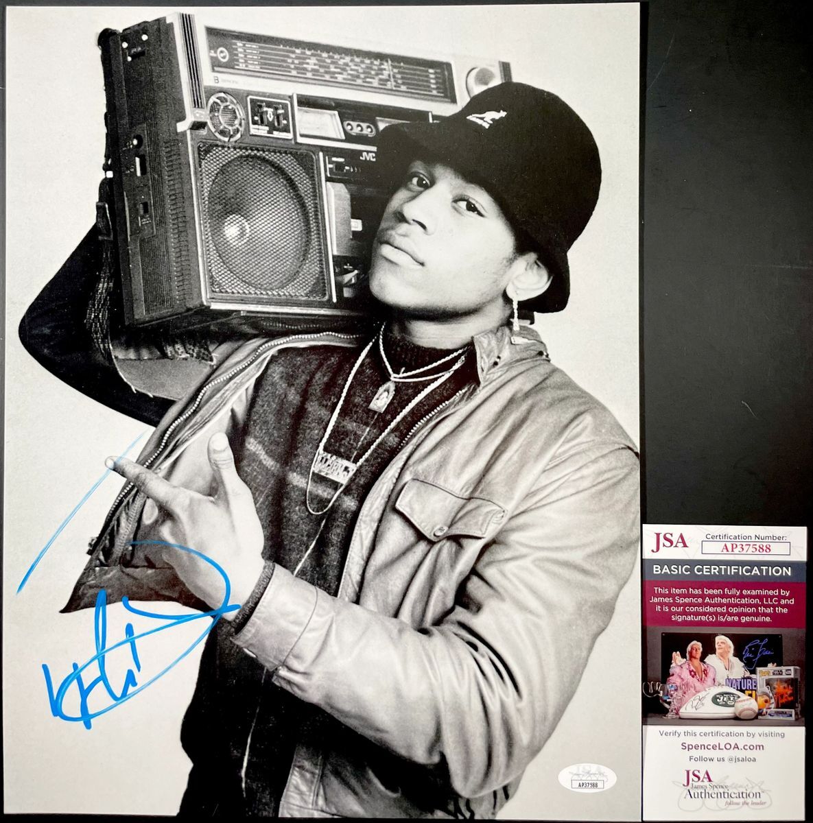 LL Cool J Signed B&W 11x14 Photo Autograph Hip Hop Rap Artist JSA COA