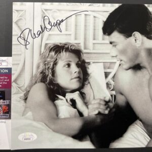 Leah Ayres Signed Bloodsport B&W 8x10 Photo Autograph Janice JSA COA