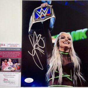 Liv Morgan Signed WWE Championship 8x10 Photo Authentic Autograph MITB JSA COA