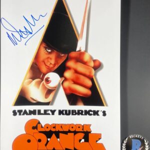 Malcolm McDowell Signed A Clockwork Orange 11x17 Poster D Autograph BAS COA