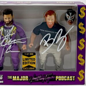 Matt Cardona & Brian Myers Signed Major Wrestling Figure Pod 2-Pack B JSA COA
