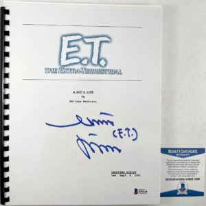 Matthew De Meritt Signed E.T. Complete Movie Script B Autograph BAS COA