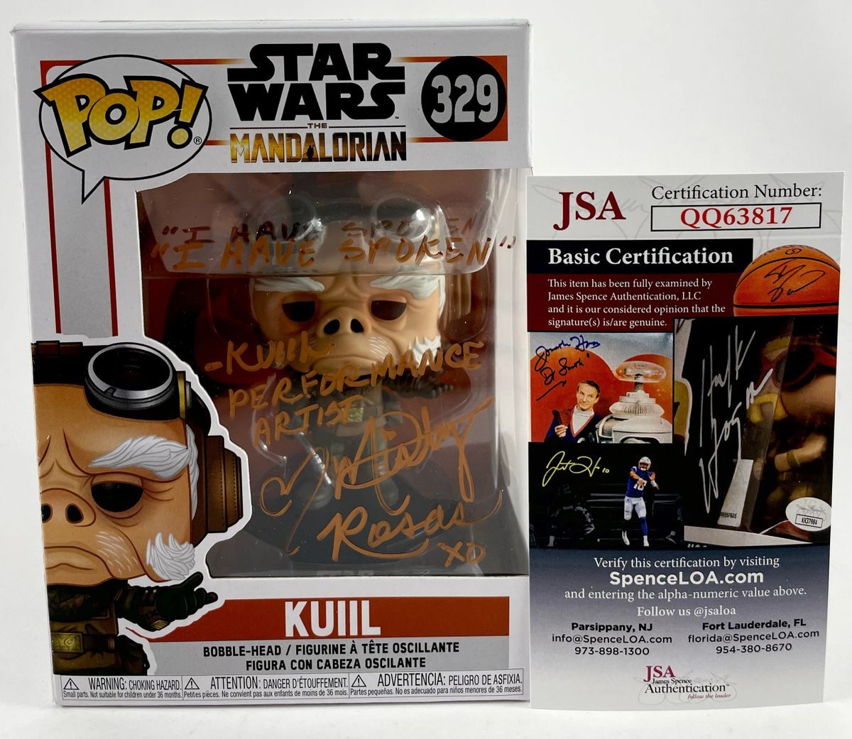 Misty Rosas Signed The Mandalorian KUIIL Funko POP! Vinyl Autograph JSA COA