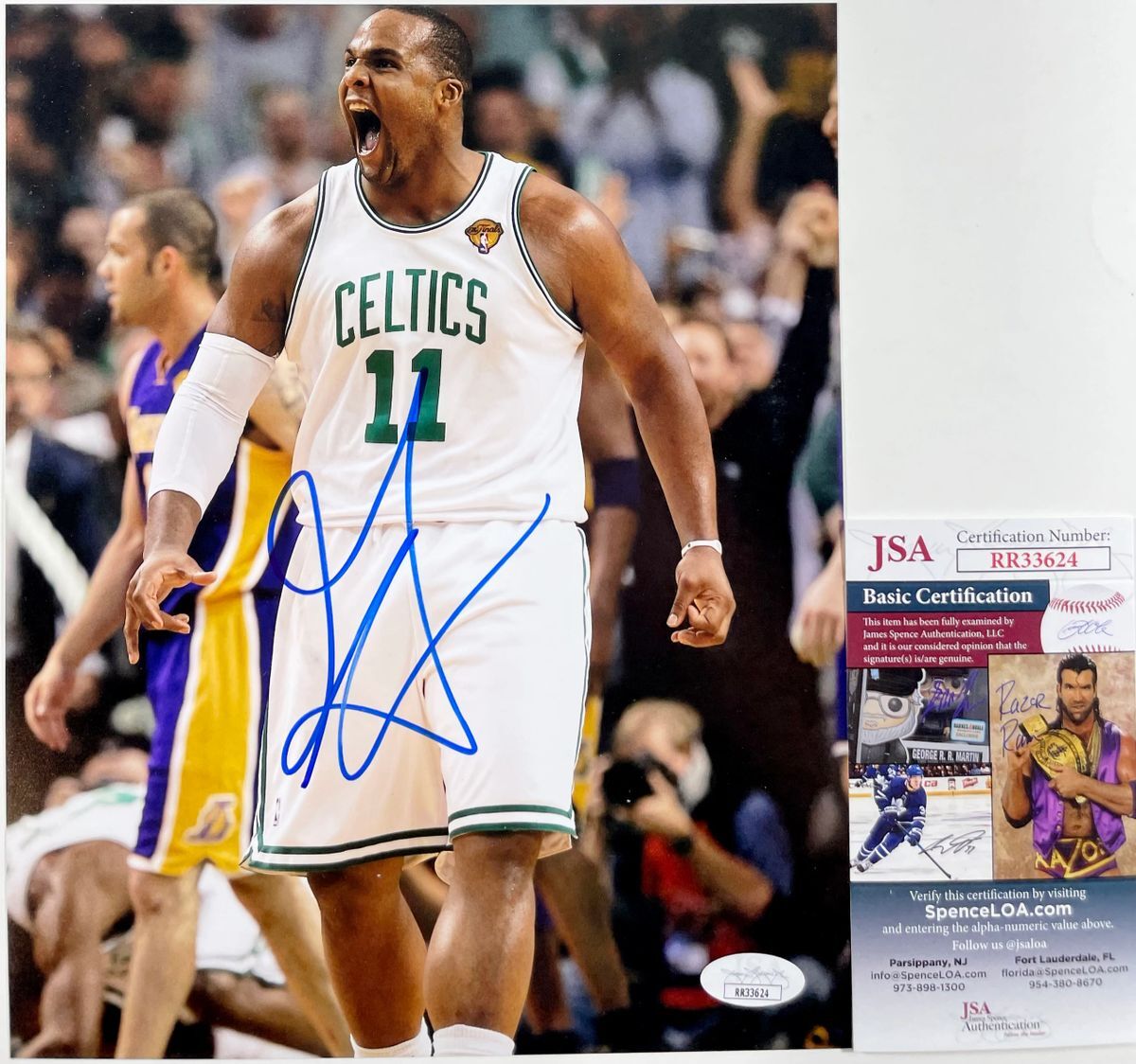 NBA Glen Davis Signed Boston Celtics 8x10 Photo A Autograph Big Baby JSA COA