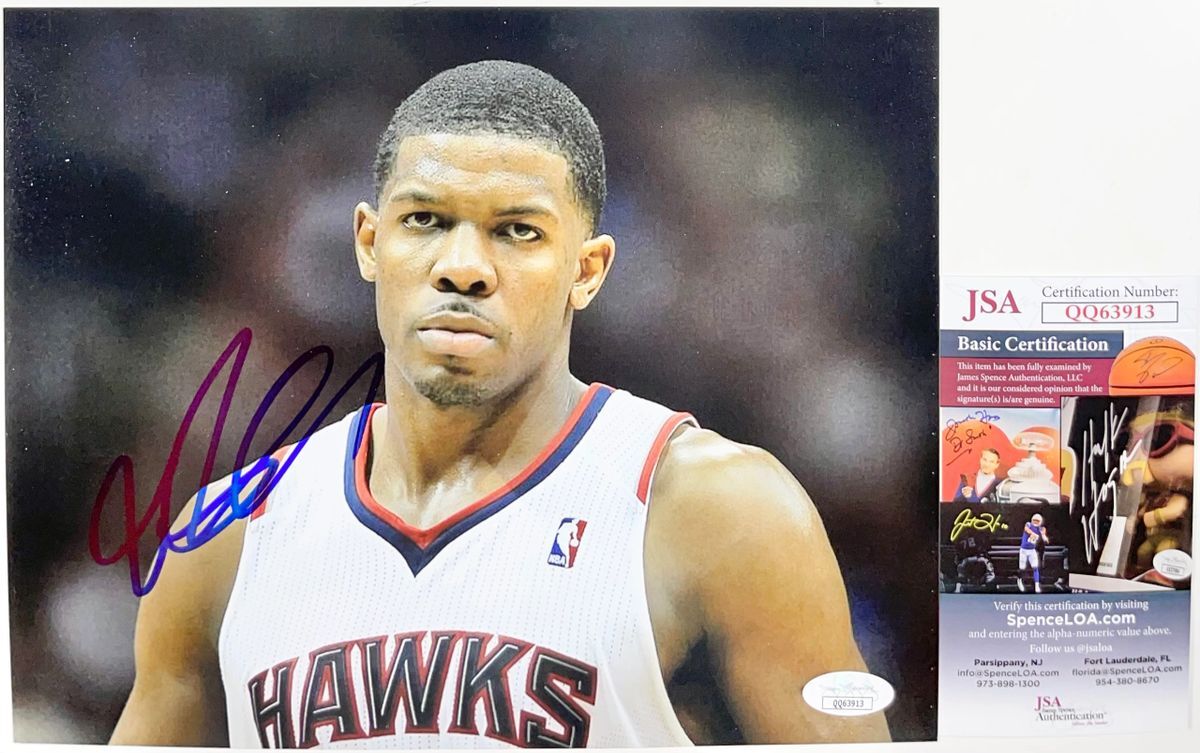 NBA Joe Johnson Signed Atlanta Hawks 8x10 Photo C Autograph JSA COA
