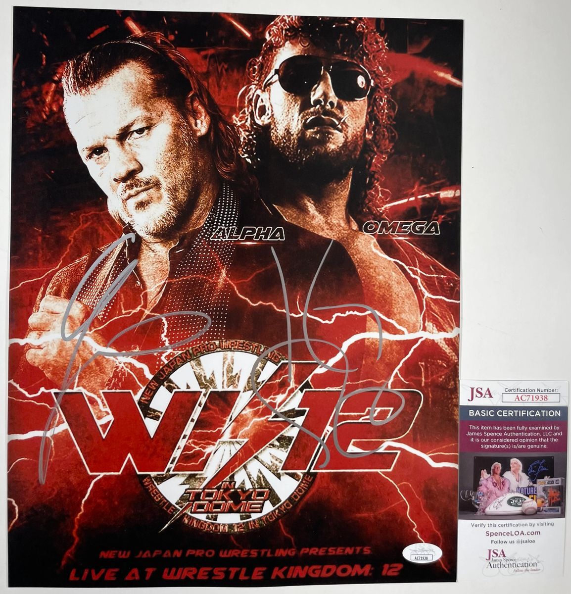 NJPW Chris Jericho & Kenny Omega Signed 11x14 Photo B Autograph AEW JSA COA