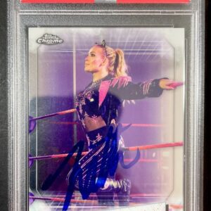 Natalya Signed 2021 Topps Chrome WWE Trading Card Autograph PSA DNA Slabbed