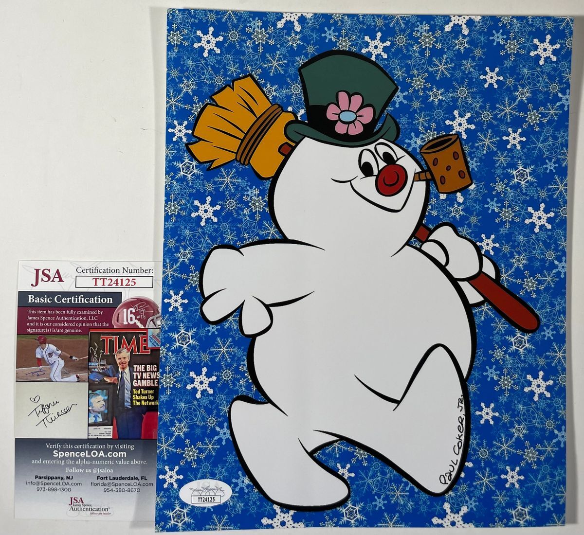 Paul Coker Jr Signed Frosty The Snowman 8x10 Photo C Authentic Autograph JSA COA