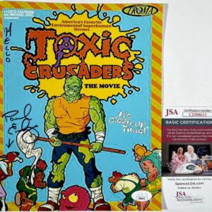 Paul Eiding Signed Toxic Crusaders The Movie 8x10 Mini Poster Autograph JSA COA