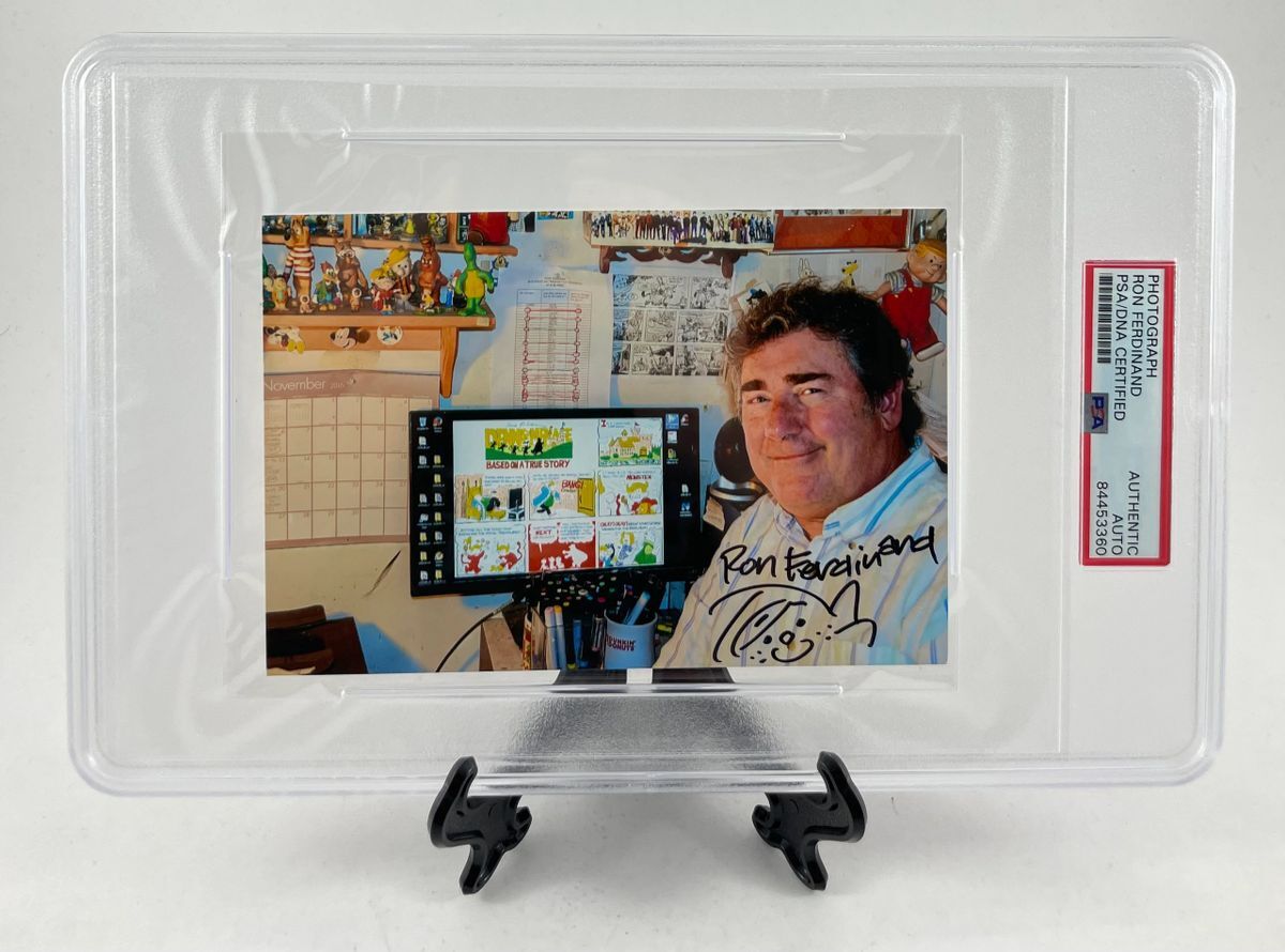 Ron Ferdinand Signed Dennis The Menace 4x6 Photo Autograph PSA DNA Slabbed