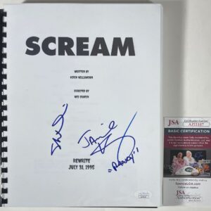 Skeet Ulrich & Jamie Kennedy Signed Scream Full Movie Script Autograph JSA COA