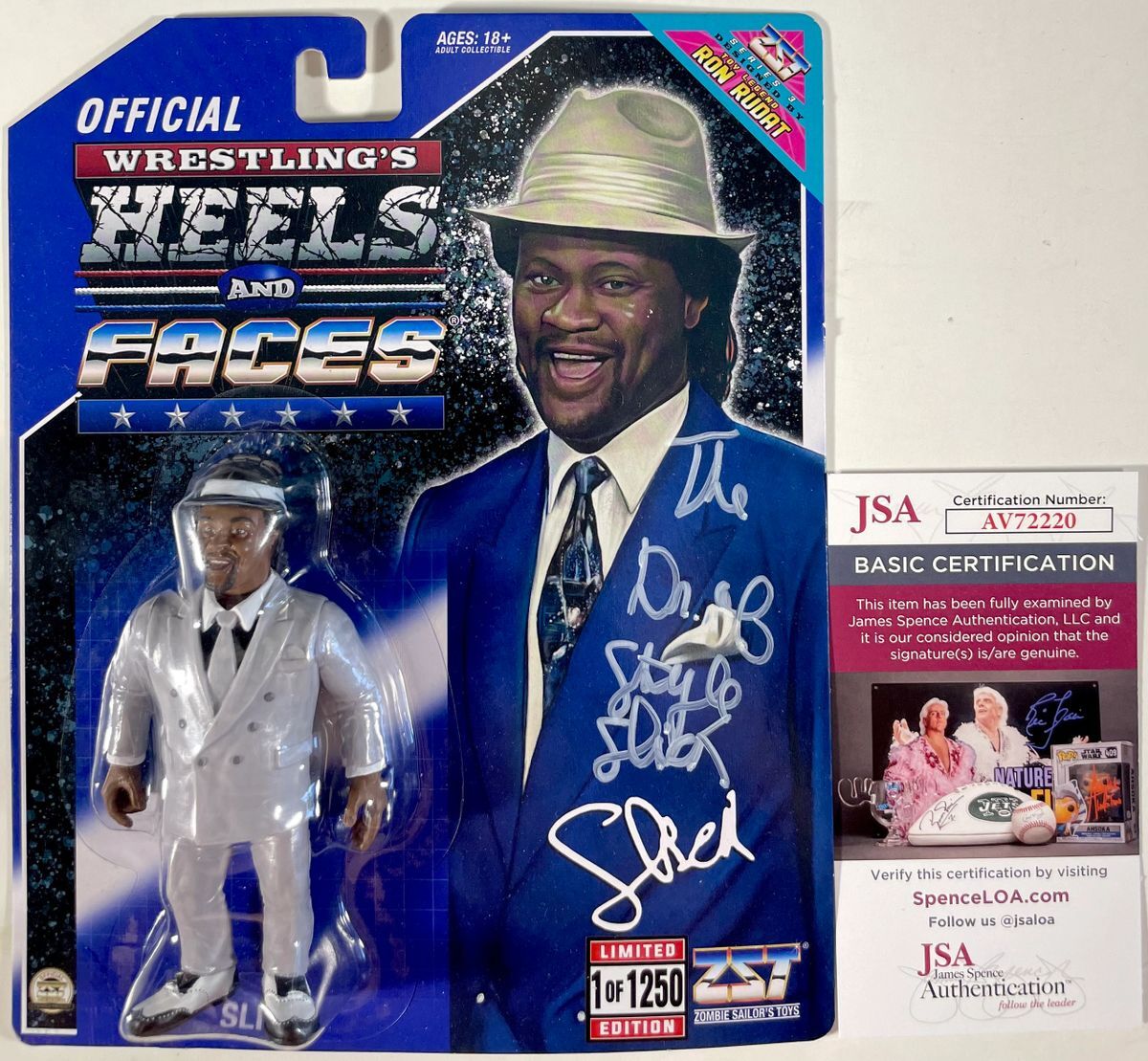 Slick Signed ZST Wrestling's Heels And Faces 1/1250 Ltd Ed Figure Zombie JSA COA