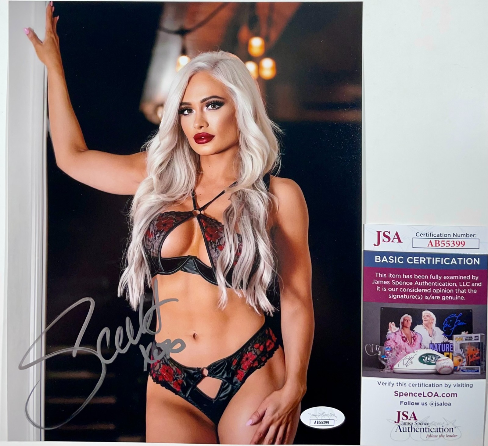 Smokeshow Scarlett Bordeaux Signed WWE 8x10 Photo Authentic Autograph JSA COA