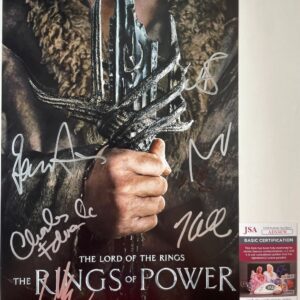 The Lord Of The Rings The Rings Of Power Cast Signed By 7 11x17 Poster A JSA COA