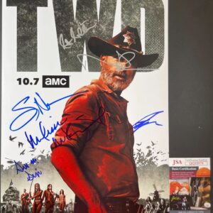 The Walking Dead Cast Signed By 6 Season 9 11x17 Poster Autographed JSA COA