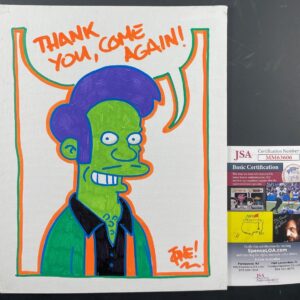 Tone Rodriguez Signed The Simpsons Apu 8x10 Canvas Art Autograph JSA COA