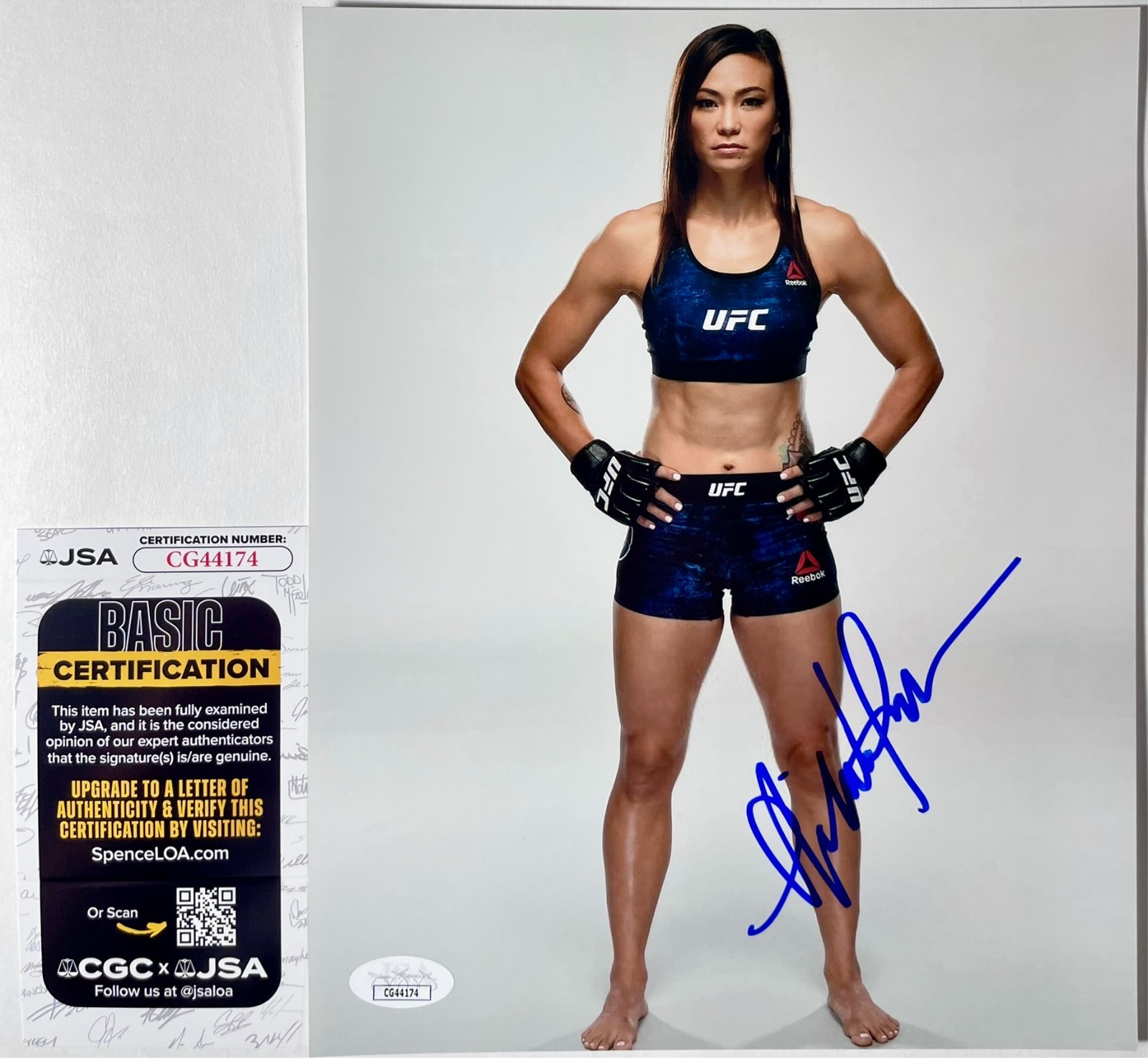 UFC Fighter Karate Hottie Michelle Waterson Signed 8x10 Photo Autograph JSA COA