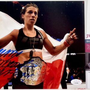 UFC HOF Joanna Jedrzejczyk Signed 8x10 Photo F Autograph MMA Fighter JSA COA