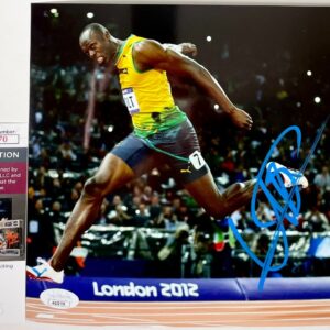 Usain Bolt Signed London 2012 Summer Olympics 8x10 Photo Autograph Track JSA COA