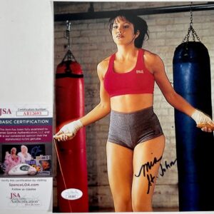 WBC Mia St. John Signed 8x10 Photo C Autograph Playboy Boxing JSA COA