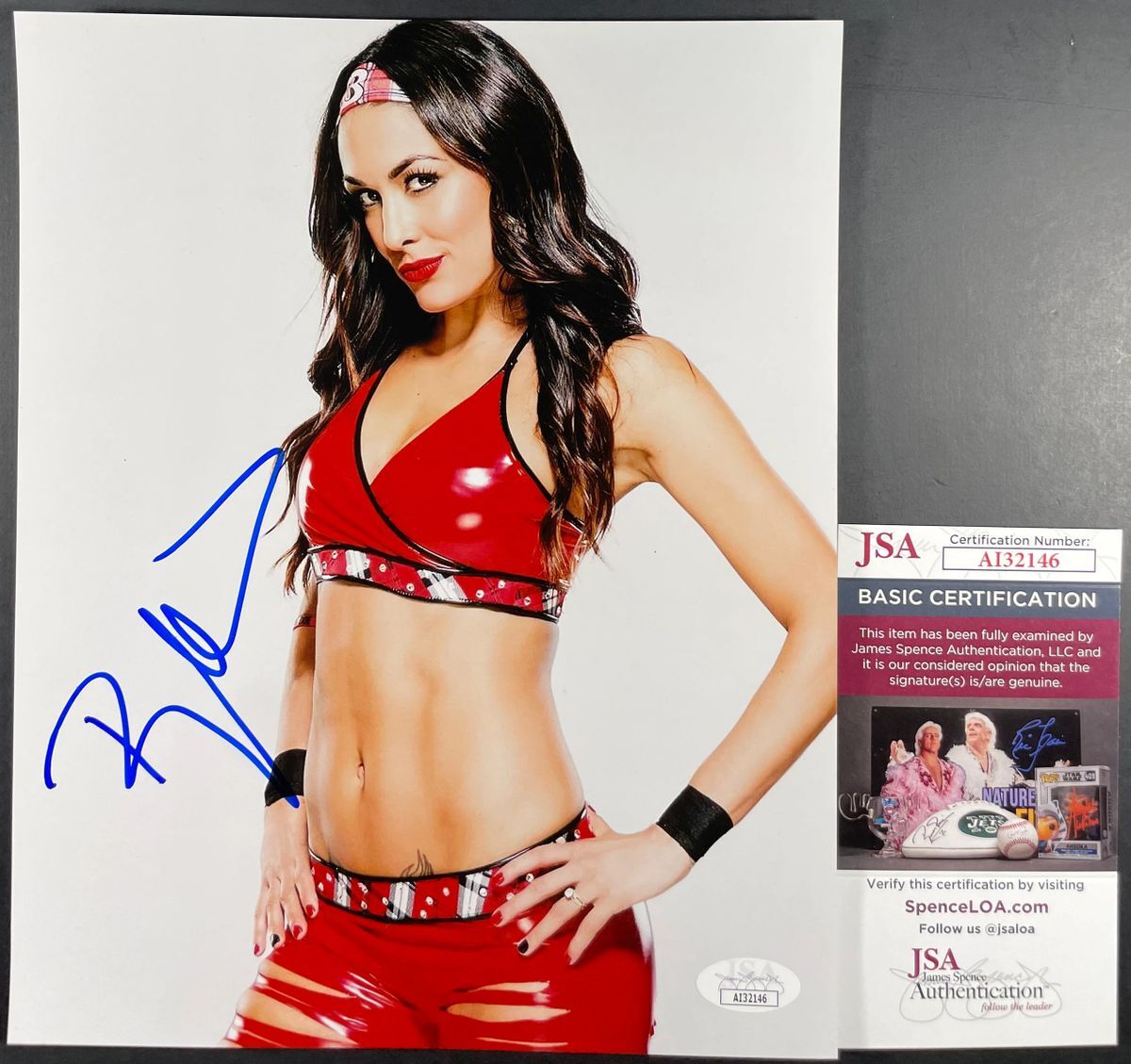 WWE NXT Brie Bella Signed 8x10 Photo B Autograph Bella Twins JSA COA