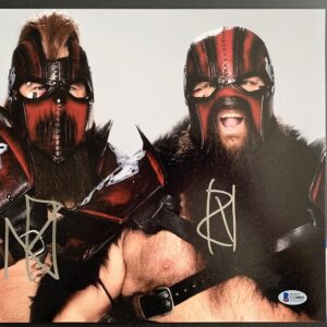 WWE NXT Erik & Ivar Signed Viking Raiders 11x14 Photo C Autograph Beckett COA