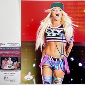 WWE NXT Liv Morgan Signed 8x10 Photo BZ Autograph WrestleMania JSA COA