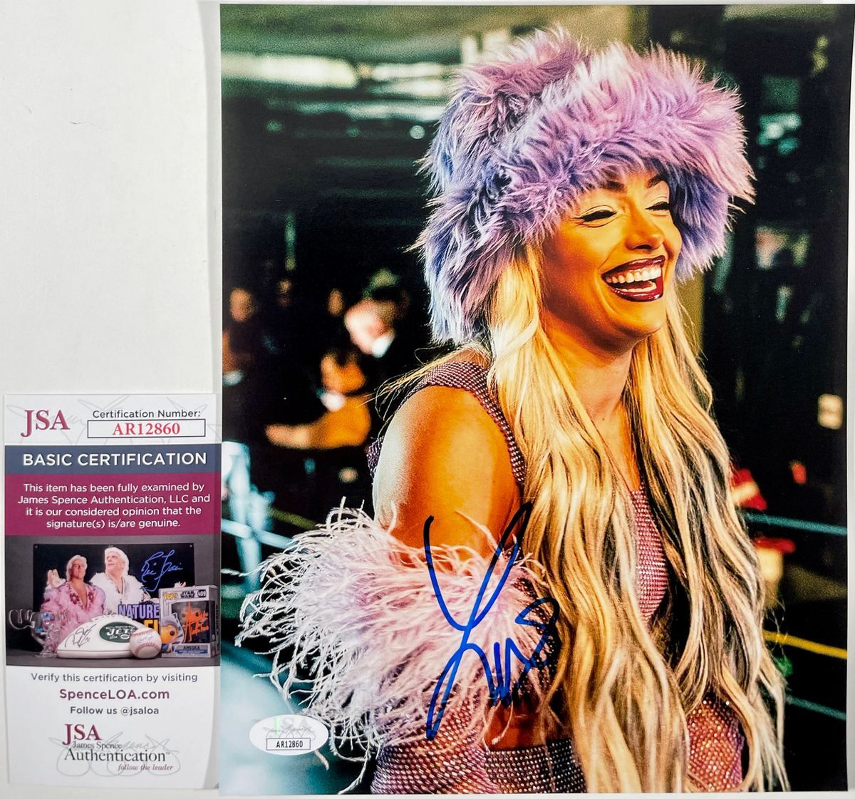 WWE NXT Liv Morgan Signed 8x10 Photo SS Autograph WrestleMania JSA COA