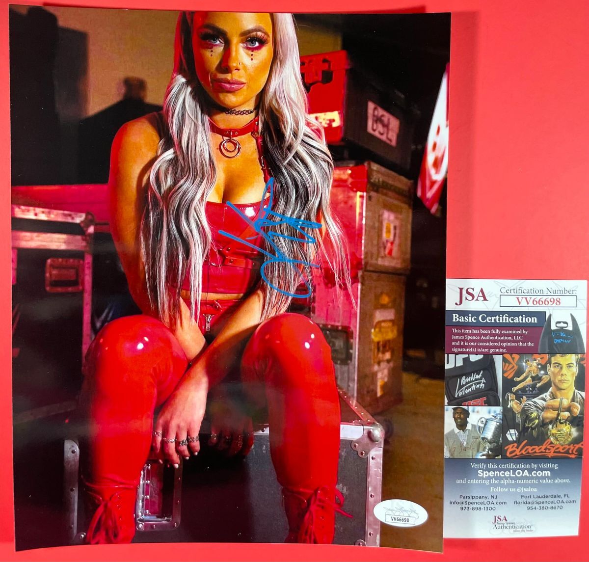 WWE NXT Liv Morgan Signed 8x10 Photo W Autograph WrestleMania JSA COA